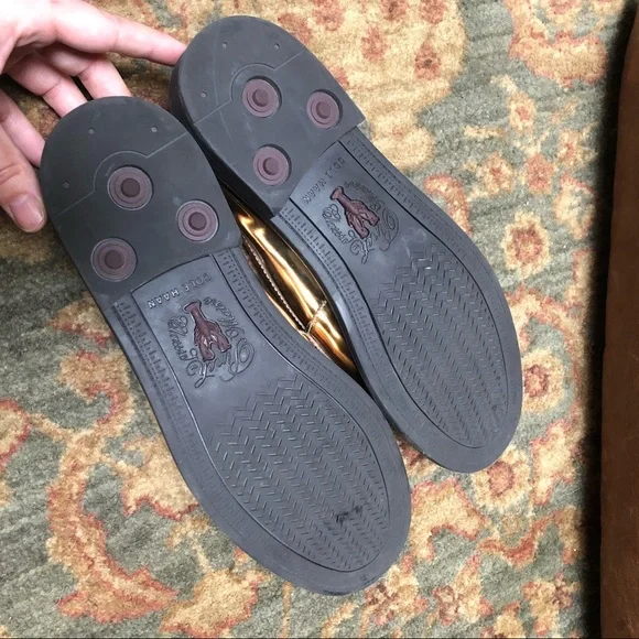 Cole Haan Shiny Gold Loafers - Picture 6 of 8